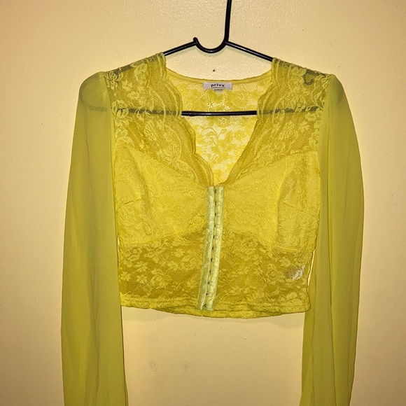 Tops - Neon lace blouse